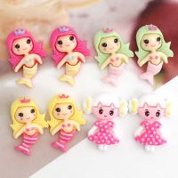 10PC Mix Gril Mermaid Fish Tail Flatback Resin Decoration Crafts Flatback Cabochon Scrapbooking Fit Phone Hair Diy Accessories