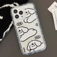 Cute Dog Case Compatible for IPhone 14 13 12 11 Pro XS Max X XR 8 7 6 6S Plus Soft Phone Casing Silcone Transparent TPU Cover