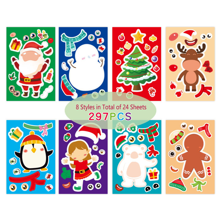 Bag Filler Bag Filler Own Christmas Stickers Snowman Santa Christmas Stickers Christmas Party Games Stickers