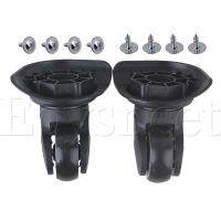 2xBlack DIY Plastic L R Swivel Caster Wheel for Luggage Suitcase