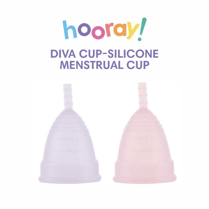 HOORAY! DIVA CUPSILICONE MENSTRUAL CUP MEDICAL GRADE (1 PC X 35ML/25ML