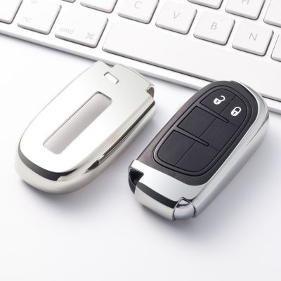 dvvbgfrdt TPU Car Key Fob Cover Case Protector for Jeep Renegade Grand Cherokee Dodge Ram Charger 1500 Challenger Chrysler 300C Journey