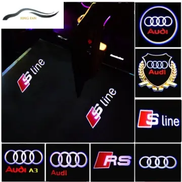 How to install Audi A3, A4, A5, A6, A8, Q3, Q5, Q7 car door LED logo  projector ghost shadow lights 