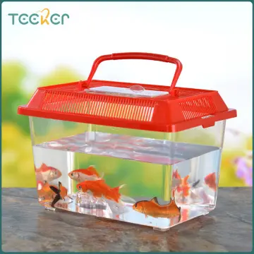 Bamboo and Wood Ecological Fish Tank Desktop Mini Fish Tank Aquarium Small  Fish Tank Fighting Fish Tank