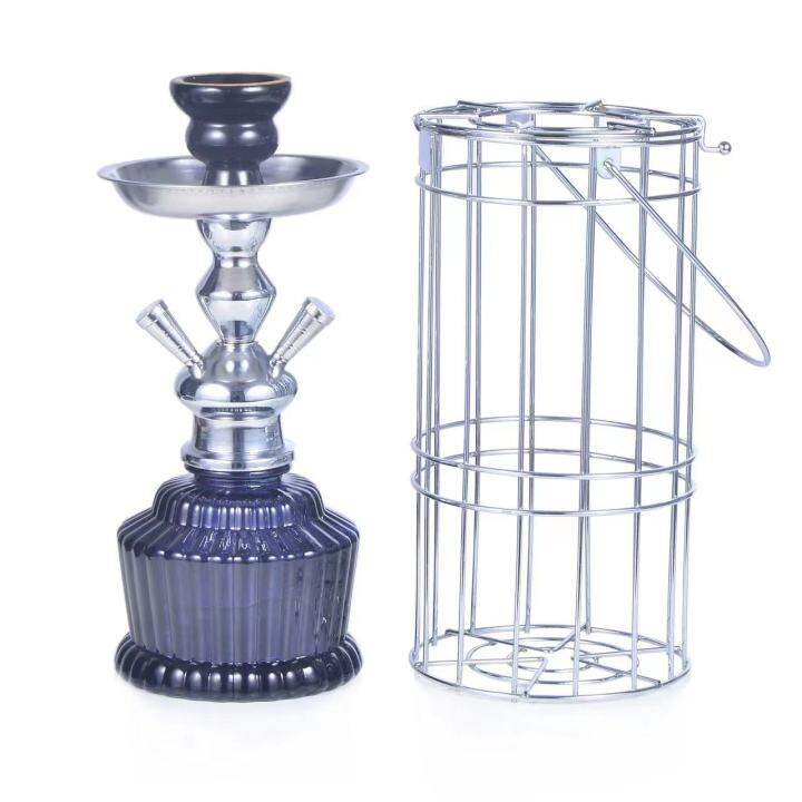 Direct Supply Birdcage Hookah Set Iron Cage Single Tube Glass Hookah