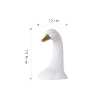 Light luxury ceramic rabbit head vase White Swan pots porcelain flower figurines hydroponic vases for weddings home decoration