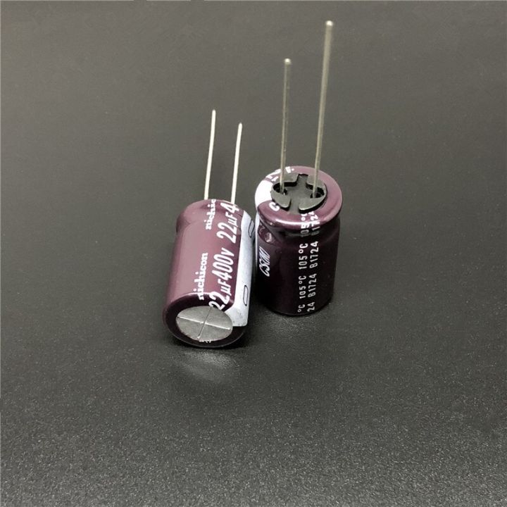 5pcs-50pcs-22uf-400v-nichicon-cs-series-12-5x20mm-high-ripple-current-high-reliability-400v22uf-aluminum-electrolytic-capacitor