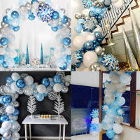 Christmas Snowflake Foil Balloons Arch Kit Giant Snow Balls For Birthday Wedding Winter Party Decorations Girls Gift Xmas Decor