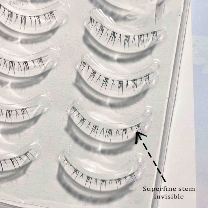 แถบใสเดียวแฟชั่นเกาหลีแถบเต็มรูปแบบดวงตาขยายใหญ่คอสเพลย์ใต้ตาสำหรับผู้หญิงขนตาด้านล่างต่อขนตาของ-bulu-mata-bawah-palsu-อุปกรณ์แต่งหน้า