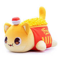 25cm Cute Meow Meows Plush Doll Soft Coke Burgers Bread Tucker Cat Plushsleeping Pillow Aphmau Plush Kids Gifts New Year 2022