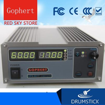 Gophert CPS-6017สวิตช์จ่ายไฟสลับ DC แบบเดี่ยว0-17A Output0-60V 1000W ปรับไฟฟ้าได้