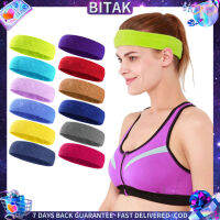 Bitak การออกกำลังกาย วิ่งขี่จักรยาน Sweatband แถบคาดศีรษะเหงื่อผู้ชายผู้หญิงยืดหยุ่นระบายอากาศโยคะผมวงหัวหน้าวงเหงื่อ