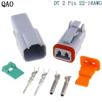 5 Sets 2pin Deutsch DT Waterproof Male Female Electrical Connector plug DT04-2P DT06-2S with terminals Electrical Connectors