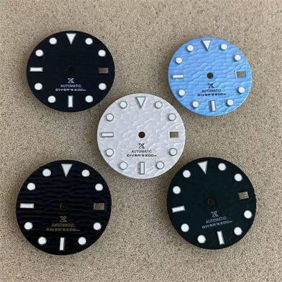 28.5MM Green Luminous Watch Dial Replacement Watch Modified Accessories For NH35/ NH36/4R/7S Automatic Movement