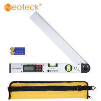 Neoteck 0 ~ 225 ° LCDโปรแทรคเตอร์ดิจิทัลเครื่องวัดระดับมุมFinderไม้บรรทัดเมตร