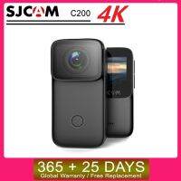 SJCAM กล้องถ่ายกลางคืนติดรถยนต์เว็บแคมดีวีสำหรับเล่นกีฬา NTK96660 16MP 4K กล้องแอคชั่นแคมเมรา C200กันสั่นได้40ม. กันน้ำได้กล้องขนาดจิ๋วเว็บแคม DV