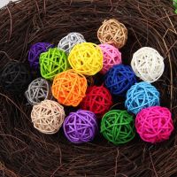 10Pcs Baby Shower Rattan Ball Christmas Sepaktakraw Wicker Party Wedding DIY Decorations Pet Bird Foot Scratching Chewing Toys