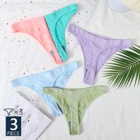 《Be love shop》3PCS/Set G string Cotton Panties Sexy Women  39;s Underwear Female Underpants Low Waist Thong Solid Color Lingerie Brazilian Panties