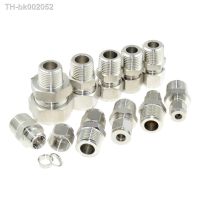 ▲▣ SS 304 Double Ferrule Compression Connector 8mm 10mm 12mm 1/4 1/2 Tube 1/8 1/4 1/2 Male NPT BSP Stainless Steel Pipe Fitting