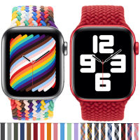 สีสัน Solo Loop สายผ้าไนลอนสำหรับสายคาด Apple Watch Braid 44มม.40มม.38มม.42มม.สร้อยข้อมือกีฬาสำหรับ I Watch Series 6 SE 5 4 3