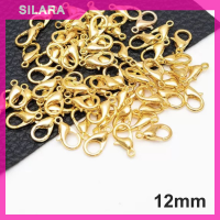 SILARA 50pcs ผลการค้นหาเครื่องประดับโลหะผสม lobster clasp hooks สำหรับสร้อยคอและสร้อยข้อมือ