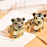 Crystal set auger little tiger key pendant high-grade couples zodiac cars key pendant bag accessories accessories