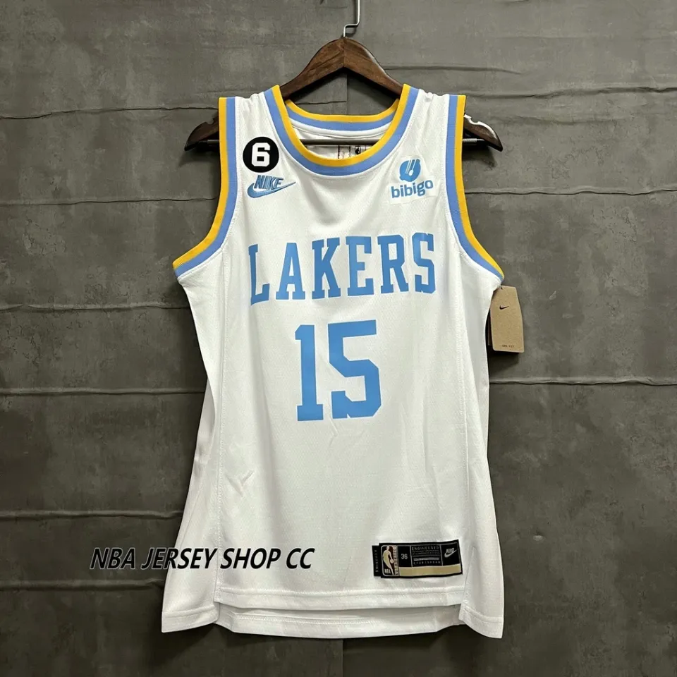 Nike Adult 2022-23 City Edition Los Angeles Lakers Austin Reaves #15 White  Dri-FIT Jersey