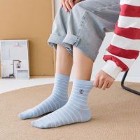 Womens Cute Cartoon Embroidered Mid Cut Socks Casual Cotton Crew Long Sock for Girls