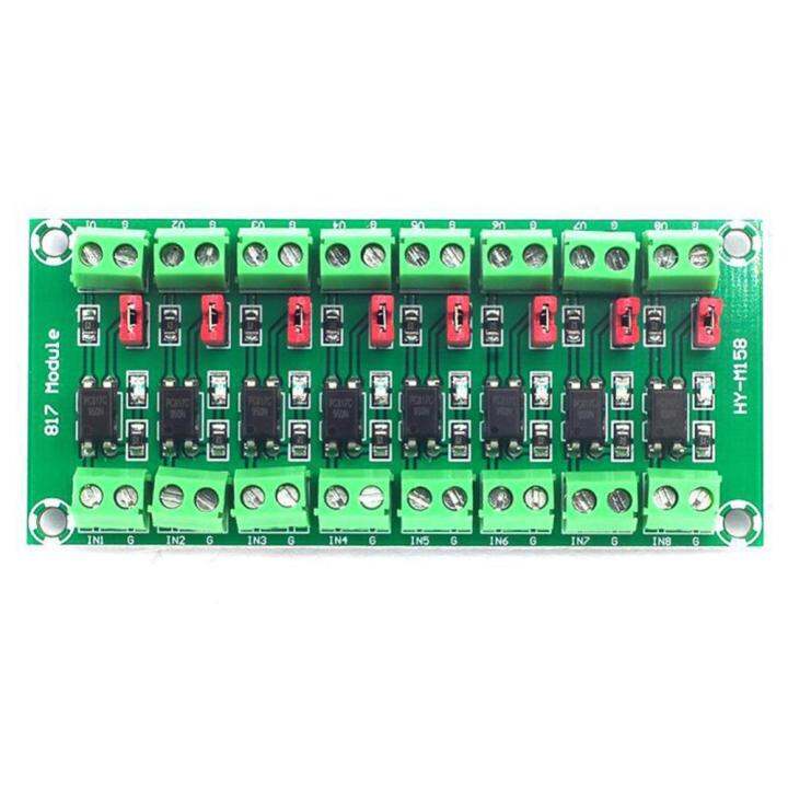 817แรงดันไฟฟ้า-optocoupler-บอร์ดแบบแยกสัญญาณออกจากกัน3-6-30v-ควบคุมแรงดันไฟฟ้าโมดูลการโอนโมดูลการแปลงแรงดันไฟฟ้า8ทาง