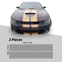 【car parts】น้ำผึ้งหวี RACING Stripes Dual 10สำหรับ Dodge Charger พร้อม Trim แพคเกจ Charger GT SRT Scatpack Hellcat รถ Decals Dodge