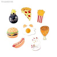 ﺴ♦❍ Foods French fries Boom OK Hamburger Chicken Leg Egg Pizza Hot Dog Brooch Pins Clothing Backpack Jacket Pin Badge Jewelry Gifts