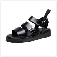 2021 Summer Womens Fashion Martin Sandals Real Cowhide Fish Mouth Sponge Cake Sandals Roman Buckle Open Toe Beach Shoes Platfor