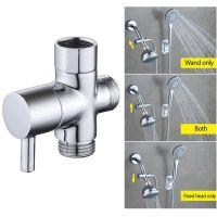 Solid Brass 3 Way Switch Faucet 1/2 Valve Adapter Shower Diverter Valve Shower Tap Connector Splitter Steel Bathroom Accessories Toilet Covers