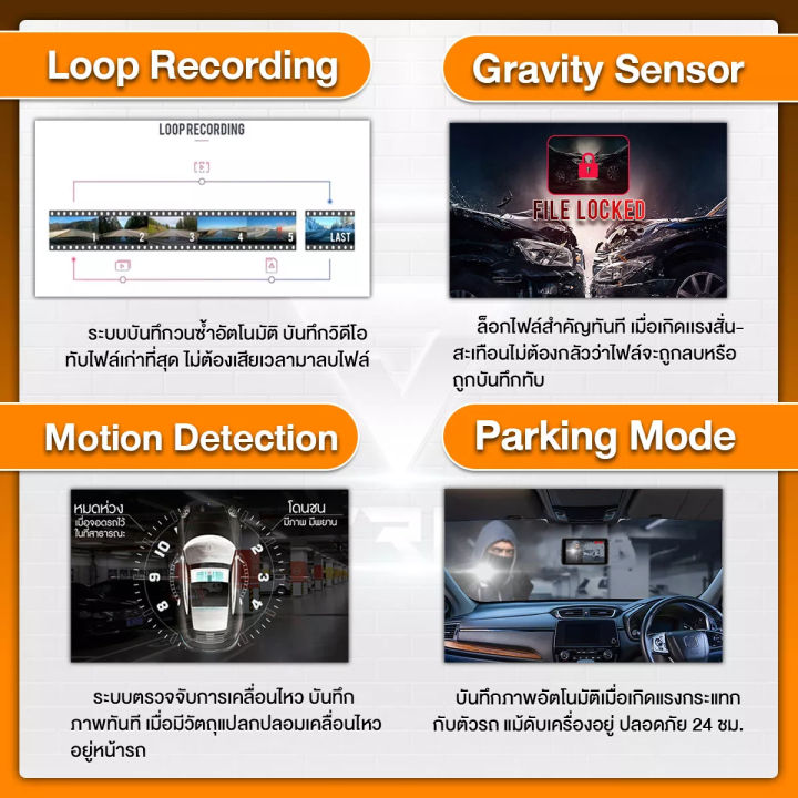 ประกัน-1-ปี-กล้องติดรถยนต์-2-กล้องหน้า-หลัง-จอ-ips-4-นิ้ว-คมชัด-full-hd-1080p-wdr-hrd-ชัดทั้งกลางวันกลางคืน-ประกัน-1-ปี-เมนูภาษาไทย