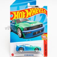 ❗ No. 205 39; 07 FORD MUSTANG Blue Green Mattel Hot Wheels Alloy Small Sports Car