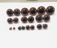 50pcslot 6mm-24mm round plastic safety brown toy eyes with washer for doll plush doll--size option