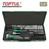 ◘❏ TOPTUL 72PCS 1/4 DR. Socket Ball Point Hex Key Wrench Set GCAD7202