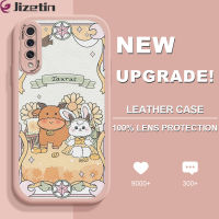 Jizetin เคสหนังปลอกสำหรับ Samsung กาแลคซี A70S A50S A30S ทำให้ผิวรู้สึกเพรียวบางเคสหลังหนังลายการ์ตูนสัตว์ซิลิโคนนิ่มเคสปกหนังโทรศัพท์