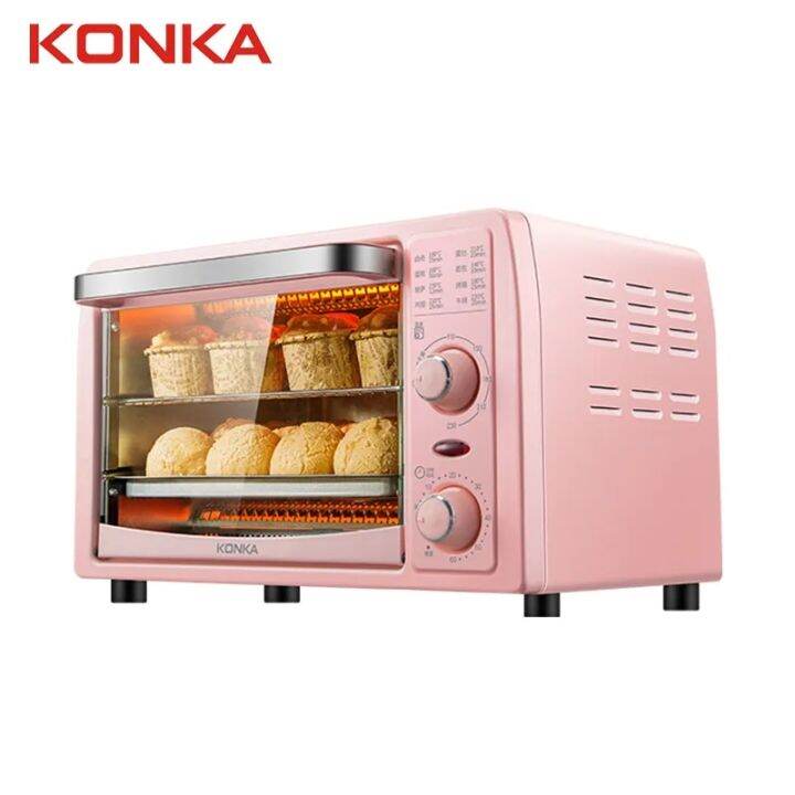 KONKA Electric Baking Oven 13L Pink Kitchen Multifunctional Small