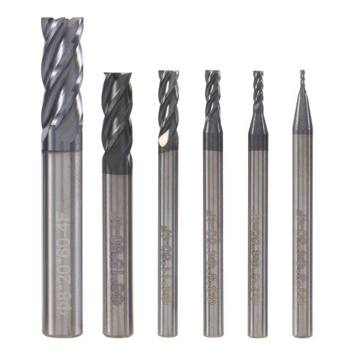 6pcs-4-flutes-end-mills-set-for-steels-square-cnc-carbide-milling-cutter-spiral-router-bits-dia-1-2-3-4-6-8mm