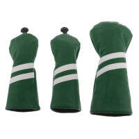 LazaraLife 3 Packs Wood Head Cover Golf Fairway Driver Headcover Guardแขนนักกอล์ฟเกียร์