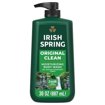 นำเข้า🇺🇸 ขนาดJumbo 32 ออนซ์ Irish Spring Body Wash With Pump, Original Clean, 32 Ounce