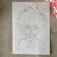 A4 29cm Anime Hunter X Hunter Killua DIY Layering Stencils Painting Scrapbook Coloring Emboss Album Decor Template