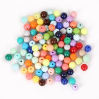 8mm 100PCs Multi-color Acrylic Beads Round Loose Spacer Beads Fit DIY Women &amp; Men celets&amp;Necklace Jewelry Gifts