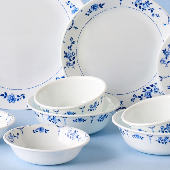 corelle-classic-flora-เครื่องใช้บนโต๊ะอาหาร-อาหารเย็น-10p-เครื่องล้างจาน-เตาอบ-ตู้เซฟ