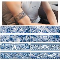 hot！【DT】✶☈  Datura Herbal Stickers 7-15 Days Lasting Semi-permanent Strip Ukiyo-e Totem Fake