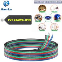 【♘COD Free Cas♘】 fka5 4pin สายไฟส่วนขยายสายไฟ20awg ทองแดงชุบดีบุก Ul1007แบบยืดหยุ่นสำหรับไฟแถบไฟ Led Rgb 5050