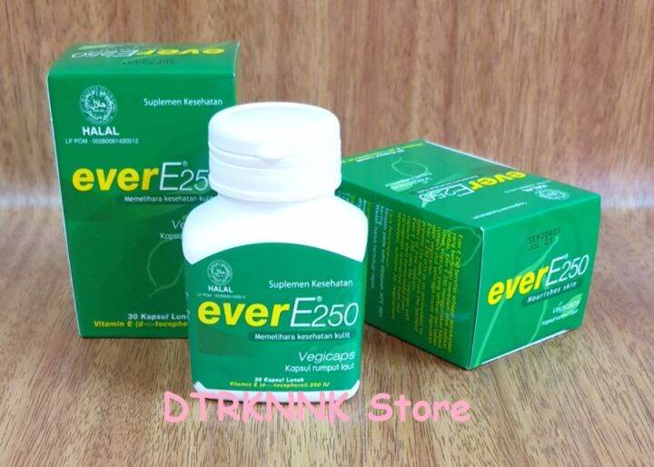 Ever E 250 30 Kapsul Vitamin E 250 IU Memelihara Kesehatan Kulit