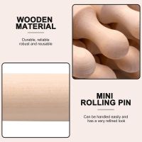 15 Pieces Wooden Mini Rolling Pin 6 Inches Long Kitchen Baking Rolling Pin Small Wood Dough Roller for Children Fondant