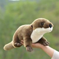 【YF】 46cm Simulation Otter Plush Toy Lifelike Stuffed Animal Soft Doll for Children Birthday Christmas Gift